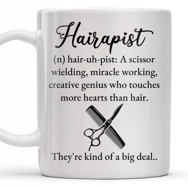 Hairapist Creative Genius Who Touches Hearts - Personalized Custom Coffee Mug - JBS025_MG