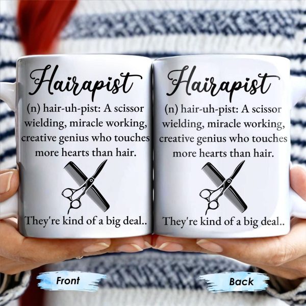 Hairapist Creative Genius Who Touches Hearts - Personalized Custom Coffee Mug - JBS025_MG