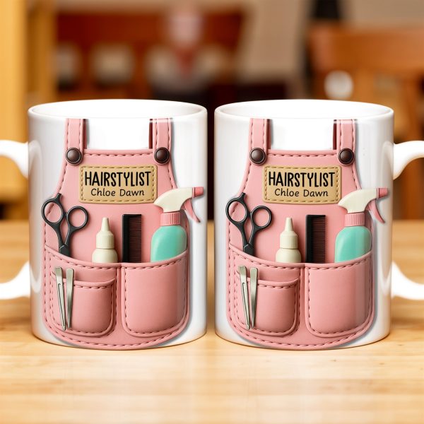 HAIRSTYLIST, Scissors, Hair Spray, Comb - Personalized Custom Coffee Mug - FAM321_MG HAIRSTYLIST, Scissors, Hair Spray, Comb - Personalized Custom Coffee Mug - FAM321_MG