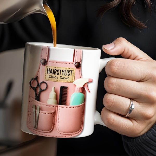 HAIRSTYLIST, Scissors, Hair Spray, Comb - Personalized Custom Coffee Mug - FAM321_MG HAIRSTYLIST, Scissors, Hair Spray, Comb - Personalized Custom Coffee Mug - FAM321_MG