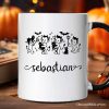 Halloween Devils and Cats Personalized Mug, Spooky Season Gift with Custom Name Halloween Devils and Cats Personalized Mug, Spooky Season Gift with Custom Name