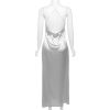 Halter Backless Satin Maxi Dress Halter Backless Satin Maxi Dress