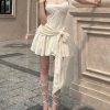 Halter Bow Front Tie A-line Mini Dress Halter Bow Front Tie A-line Mini Dress