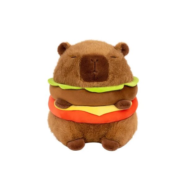 Hamburger Capybara Plush Toy Soft Cute Stuffed Animal Pillow Hamburger Capybara Plush Toy Soft Cute Stuffed Animal Pillow