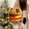 Hamburger Capybara Plush Toy Soft Cute Stuffed Animal Pillow Hamburger Capybara Plush Toy Soft Cute Stuffed Animal Pillow