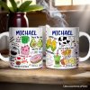 Hand Drawn Corny Love Puns Personalized Valentine Mug with Custom Name