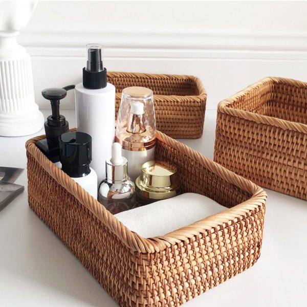 Hand-Woven Rattan Organizer Hand-Woven Rattan Organizer