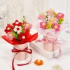 Hand-Woven Rose Flower Bouquet Artificial Flowers for Birthday and Valentine's Day