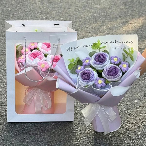 Handcrafted Crochet Rose Bouquet Handcrafted Crochet Rose Bouquet