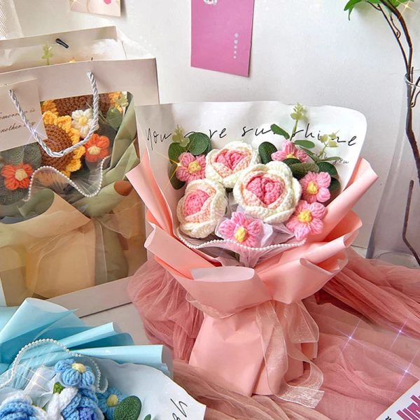 Handcrafted Crochet Rose Bouquet Handcrafted Crochet Rose Bouquet