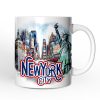Handmade Artistic New York City Personalized Mug With Custom Name Handmade Artistic New York City Personalized Mug With Custom Name
