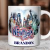 Handmade Artistic New York City Personalized Mug With Custom Name Handmade Artistic New York City Personalized Mug With Custom Name