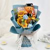 Handmade Crochet Flower Bouquet with Sunflower, Rose, and Bear – Gift for Graduation, Birthday, or Christmas Handmade Crochet Flower Bouquet with Sunflower, Rose, and Bear – Gift for Graduation, Birthday, or Christmas