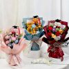 Handmade Crochet Flower Bouquet with Sunflower, Rose, and Bear – Gift for Graduation, Birthday, or Christmas Handmade Crochet Flower Bouquet with Sunflower, Rose, and Bear – Gift for Graduation, Birthday, or Christmas