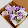 Handmade Crochet Pink and Purple Rose Bouquet Knitted Artificial Flowers Gift for Girlfriend Handmade Crochet Pink and Purple Rose Bouquet Knitted Artificial Flowers Gift for Girlfriend