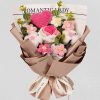 Handmade Crochet Pink and Purple Rose Bouquet Knitted Artificial Flowers Gift for Girlfriend Handmade Crochet Pink and Purple Rose Bouquet Knitted Artificial Flowers Gift for Girlfriend