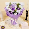 Handmade Crochet Pink and Purple Rose Bouquet Knitted Artificial Flowers Gift for Girlfriend Handmade Crochet Pink and Purple Rose Bouquet Knitted Artificial Flowers Gift for Girlfriend