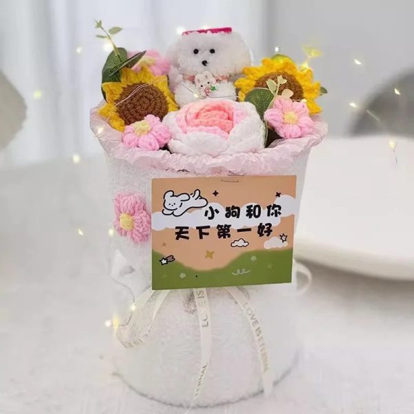 Handmade Crochet Rose and Sunflower Bouquet for Special Occasions Handmade Crochet Rose and Sunflower Bouquet for Special Occasions