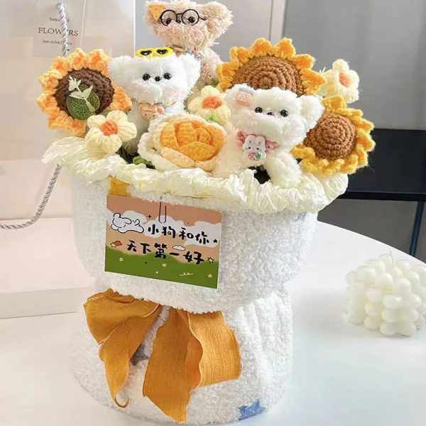Handmade Crochet Rose and Sunflower Bouquet for Special Occasions Handmade Crochet Rose and Sunflower Bouquet for Special Occasions