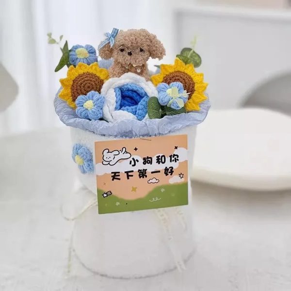 Handmade Crochet Rose and Sunflower Bouquet for Special Occasions Handmade Crochet Rose and Sunflower Bouquet for Special Occasions