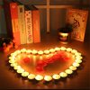 Handmade Soy Tea Light Candles 4-Pack for Romantic Dinner