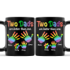 Handprints Two Are Better Than One - Personalized Black Mug Handprints Two Are Better Than One - Personalized Black Mug