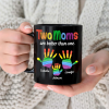 Handprints Two Are Better Than One - Personalized Black Mug Handprints Two Are Better Than One - Personalized Black Mug