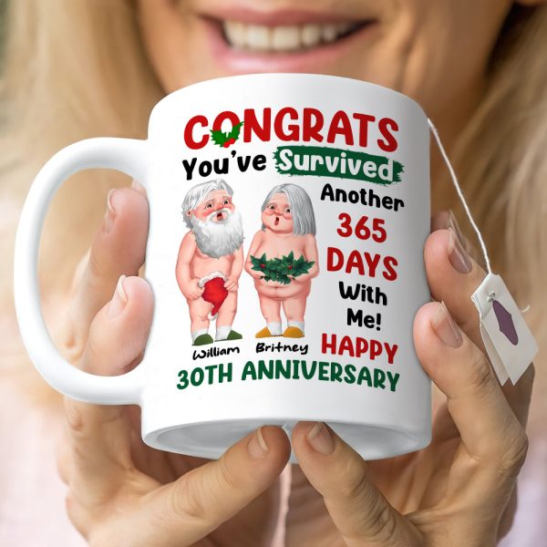 Happy Anniversary, Personalized Coffee Mug, Santa Gifts For Old Couple