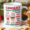 Happy Anniversary, Personalized Coffee Mug, Santa Gifts For Old Couple