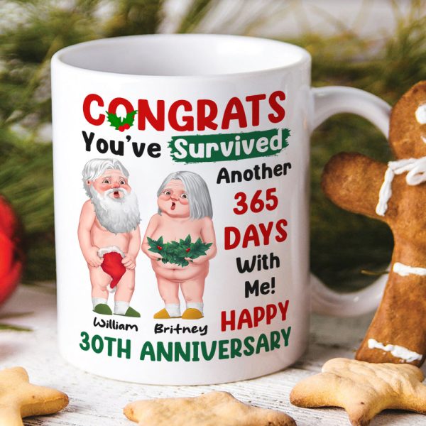 Happy Anniversary, Personalized Coffee Mug, Santa Gifts For Old Couple