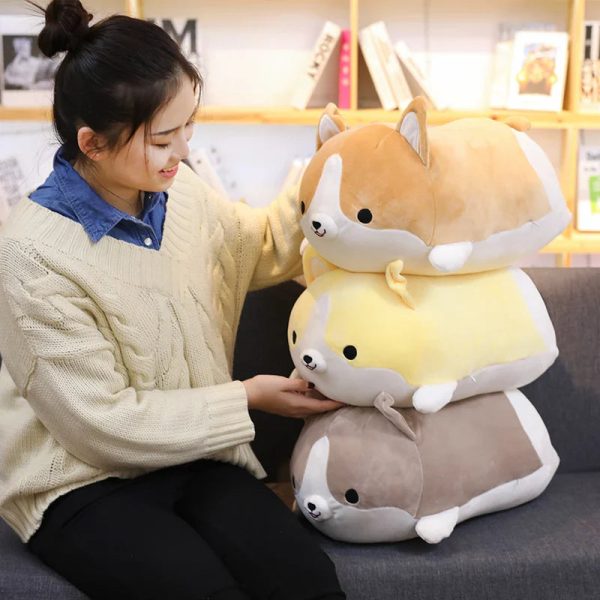 Happy Corgi Plush Dog Pillow Soft Stuffed Toy Gift Happy Corgi Plush Dog Pillow Soft Stuffed Toy Gift