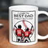 Happy Father's Day Baseball Dad Personalized Mug Happy Father's Day Baseball Dad Personalized Mug