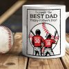 Happy Father's Day Baseball Dad Personalized Mug Happy Father's Day Baseball Dad Personalized Mug