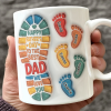 Happy Father's Day Custom Dad and Kids Footprint 3D Inflated Printed Mug CH07 895290 Happy Father's Day Custom Dad and Kids Footprint 3D Inflated Printed Mug CH07 895290