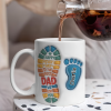Happy Father's Day Custom Dad and Kids Footprint 3D Inflated Printed Mug CH07 895290 Happy Father's Day Custom Dad and Kids Footprint 3D Inflated Printed Mug CH07 895290