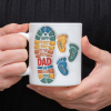 Happy Father's Day Custom Dad and Kids Footprint 3D Inflated Printed Mug CH07 895290 Happy Father's Day Custom Dad and Kids Footprint 3D Inflated Printed Mug CH07 895290