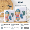 Happy Father's Day Custom Dad and Kids Footprint 3D Inflated Printed Mug CH07 895290 Happy Father's Day Custom Dad and Kids Footprint 3D Inflated Printed Mug CH07 895290