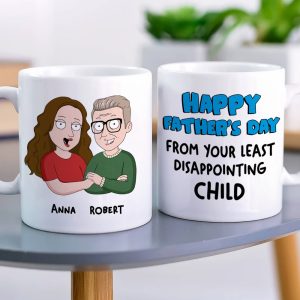 Happy Father's Day From Dad's Least Disappointing Child Personalized Coffee Mug