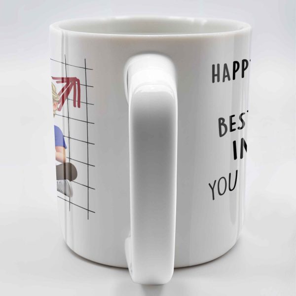 Happy Father's Day From The Best Long-Term Investment, Graph, Baby and Father - Personalized Custom Coffee Mug - DAD196_MG
