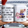 Happy Father's Day From The Best Long-Term Investment, Graph, Baby and Father - Personalized Custom Coffee Mug - DAD196_MG