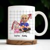 Happy Father's Day From The Best Long-Term Investment, Graph, Baby and Father - Personalized Custom Coffee Mug - DAD196_MG