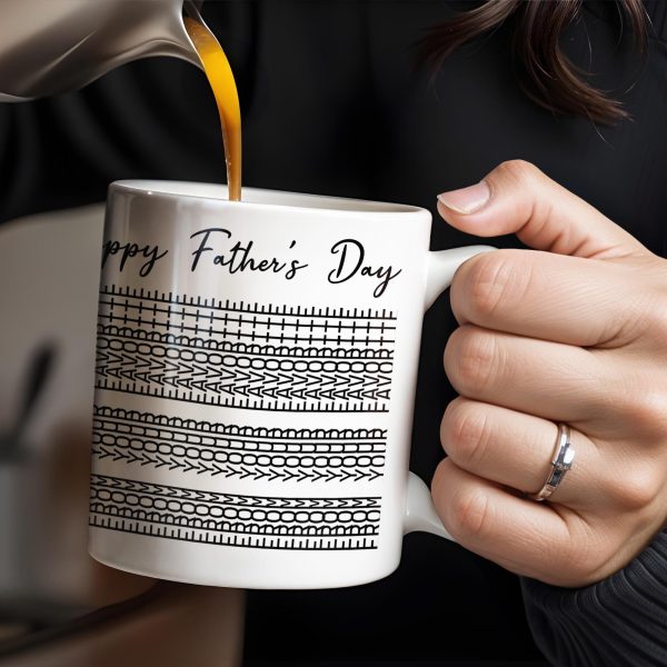 Happy Father's Day Geometric Patterns - Personalized Custom Coffee Mug - DAD216_MG Happy Father's Day Geometric Patterns - Personalized Custom Coffee Mug - DAD216_MG