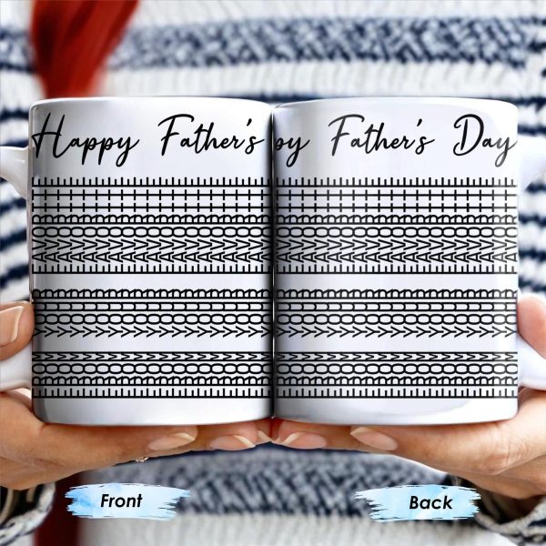 Happy Father's Day Geometric Patterns - Personalized Custom Coffee Mug - DAD216_MG Happy Father's Day Geometric Patterns - Personalized Custom Coffee Mug - DAD216_MG