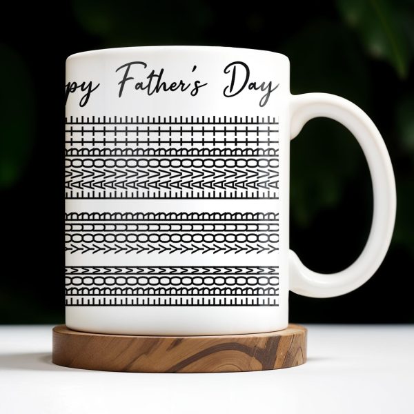 Happy Father's Day Geometric Patterns - Personalized Custom Coffee Mug - DAD216_MG Happy Father's Day Geometric Patterns - Personalized Custom Coffee Mug - DAD216_MG