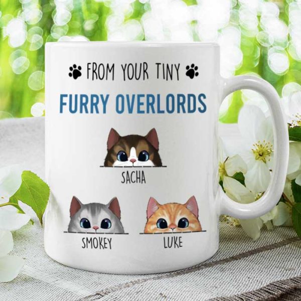 Happy Father's Day Human Servant - Gift for Dad, Funny Personalized Cat Dad Mug Happy Father's Day Human Servant - Gift for Dad, Funny Personalized Cat Dad Mug