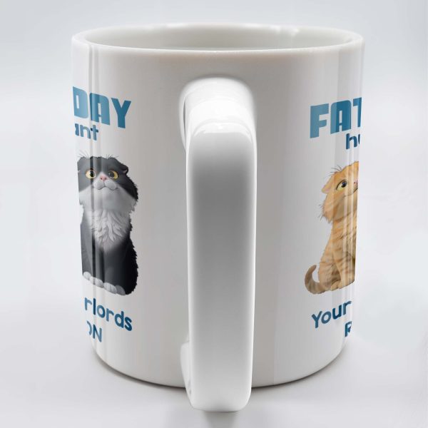 Happy Father's Day Human Servant, Your Tiny Furry Overlords, Cats - Personalized Custom Coffee Mug - CAT033_MG Happy Father's Day Human Servant, Your Tiny Furry Overlords, Cats - Personalized Custom Coffee Mug - CAT033_MG