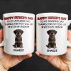 Happy Father's Day To My Amazing Dad Thanks For Putting Up With My Mom, Dog - Personalized Custom Coffee Mug - DOG041_MG