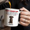 Happy Father's Day To My Amazing Dad Thanks For Putting Up With My Mom, Dog - Personalized Custom Coffee Mug - DOG041_MG