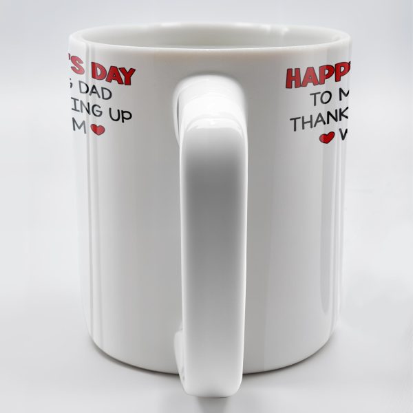 Happy Father's Day To My Amazing Dad Thanks For Putting Up With My Mom, Dog - Personalized Custom Coffee Mug - DOG041_MG