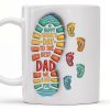 Happy Father's Day To The Best Dad We Love You, Footprints and Letters - Personalized Custom Coffee Mug - DAD038_MG Happy Father's Day To The Best Dad We Love You, Footprints and Letters - Personalized Custom Coffee Mug - DAD038_MG